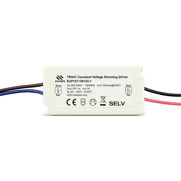 200-240VAC 12W 1A 1 channel dimming constant voltage triac driver 3