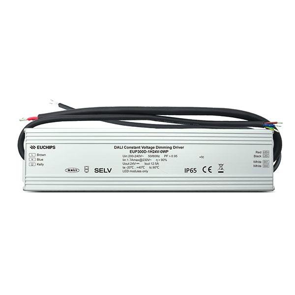 300W 24VDC 1 channel waterproof DALI dimming constant voltage led driver 3