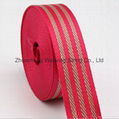 PP webbing with embroidery bullion elastic tape