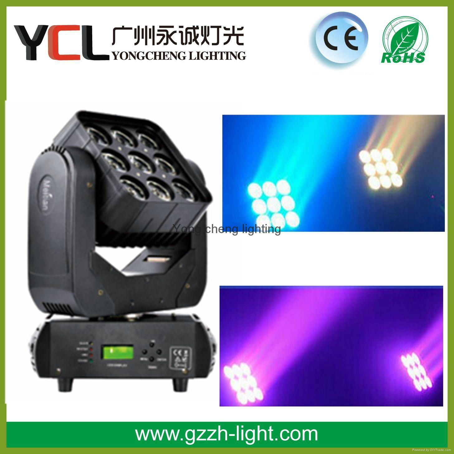 led matrix moving head light 9pcs 10w rgbw wash beam light