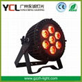 7pcs 10W RGBW 4 in 1  Slim Led Par Light