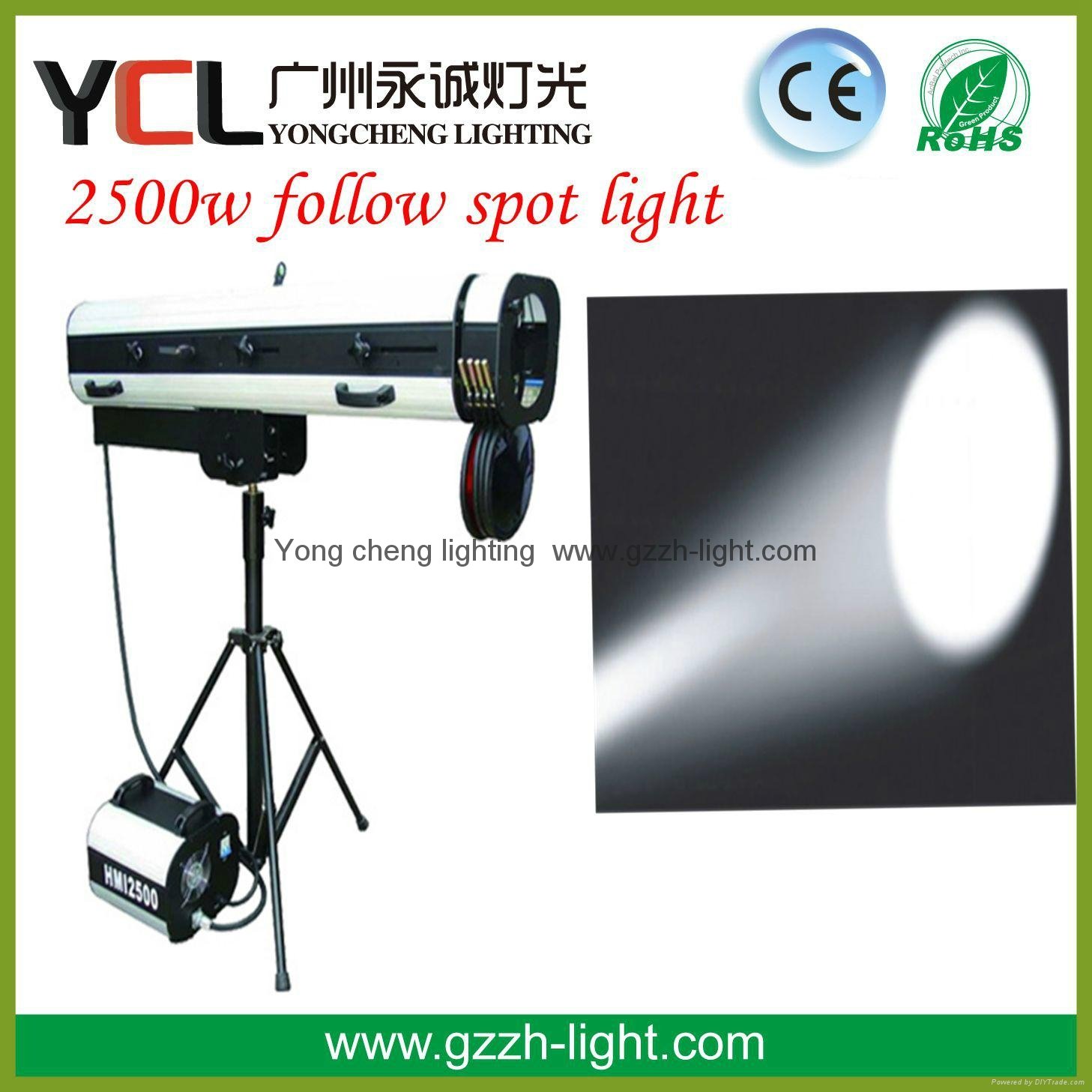 professional follow spot light/hmi 2500w follow spot light 2