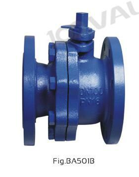 DIN3357 PN10/PN16 REDUCED BORE CAST IRON BALL VALVE 2