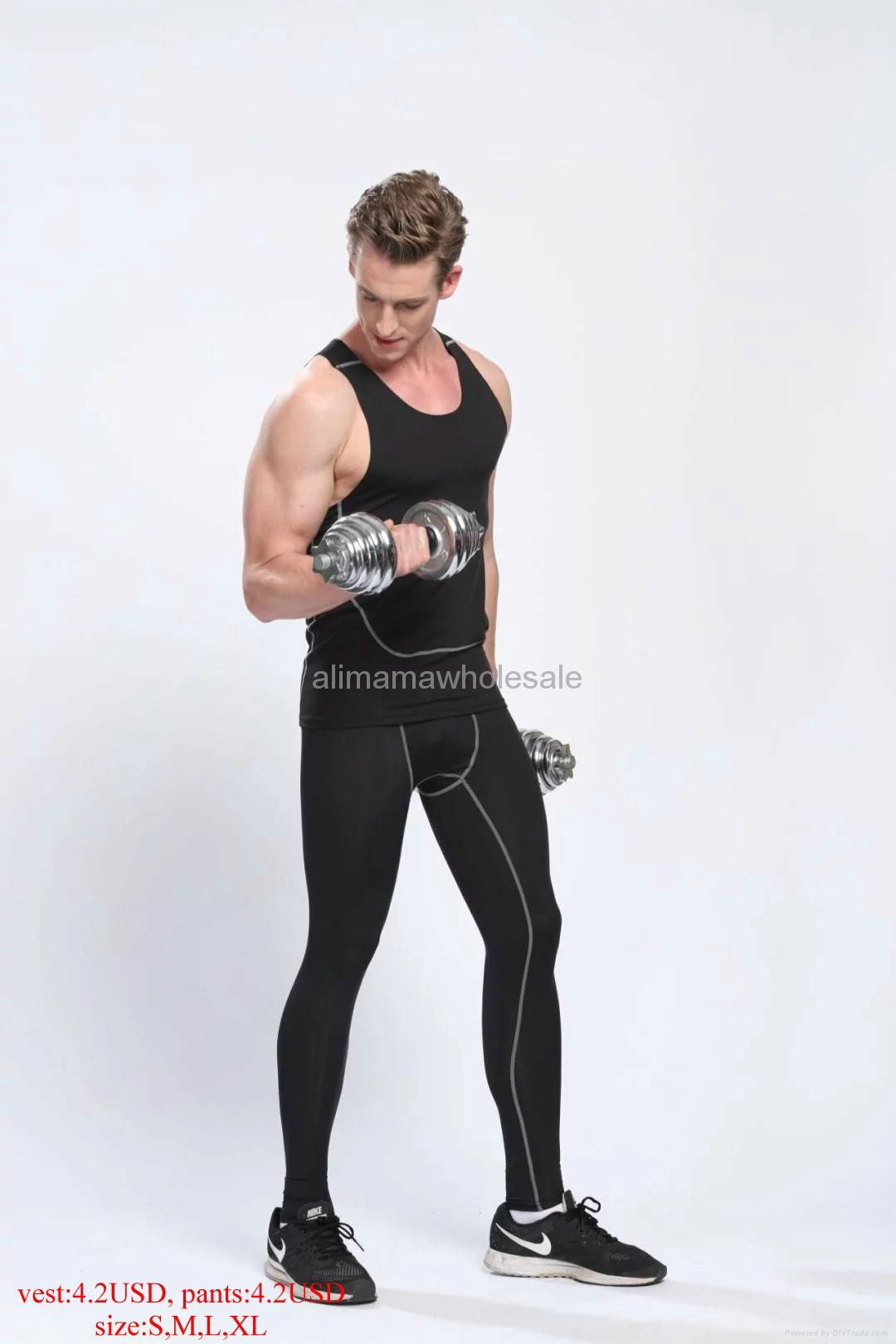 man tights vest sport t-shirts jerseys 3