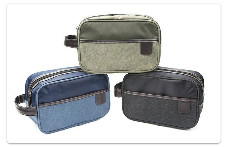 blue,black,green and oliva canvas toiletry Kit