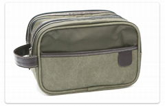 green canvas multifunctional toiletry kit