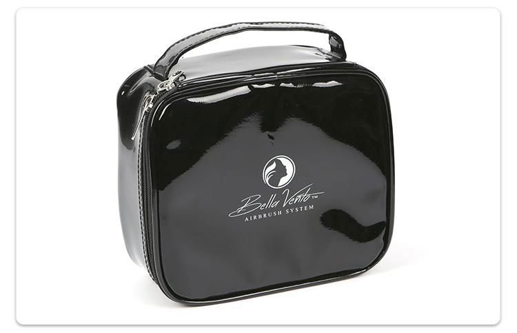 Black Enamel PU cosmetic bag