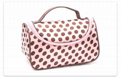 Pink Polka Dot Cosmetic Bag