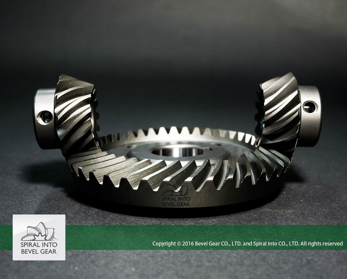 Steel Spiral Bevel Gear, Crown and Pinion Gear, Machine Tool 2