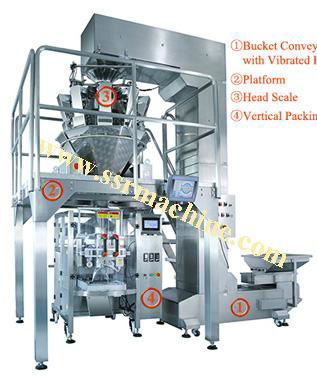Automatic Potato Chips packing machine VFFS with 14 head weigher  5