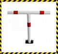 manual silver or yellow car park barrier