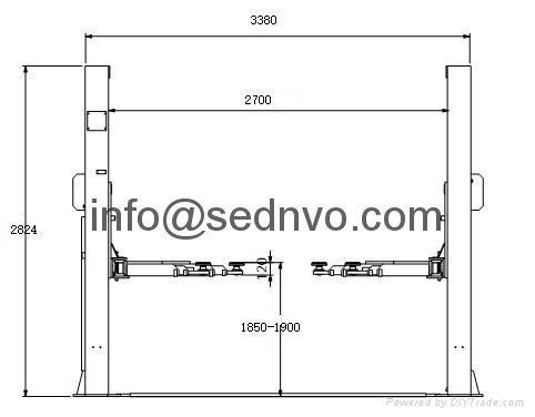 Double post car lift SDN-TP-4.0 Hydraulic car jack 5