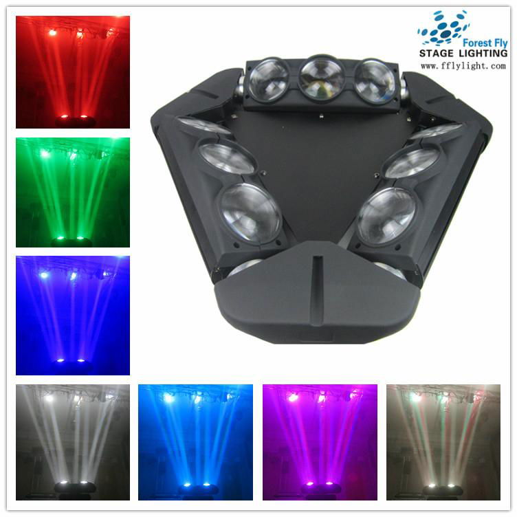 9pcs 10w rgbw 4 in 1 led beam moving head spider beam light 2