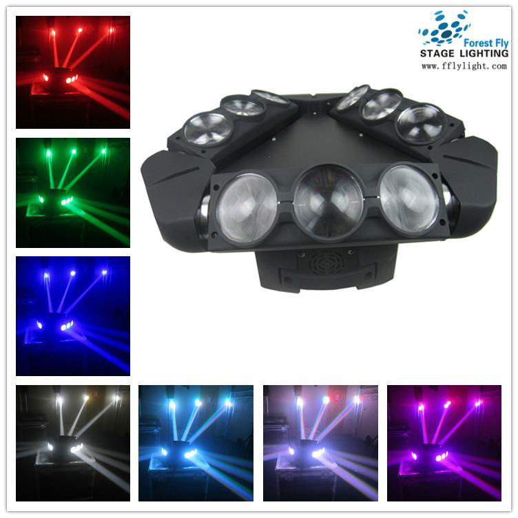 9pcs 10w rgbw 4 in 1 led beam moving head spider beam light