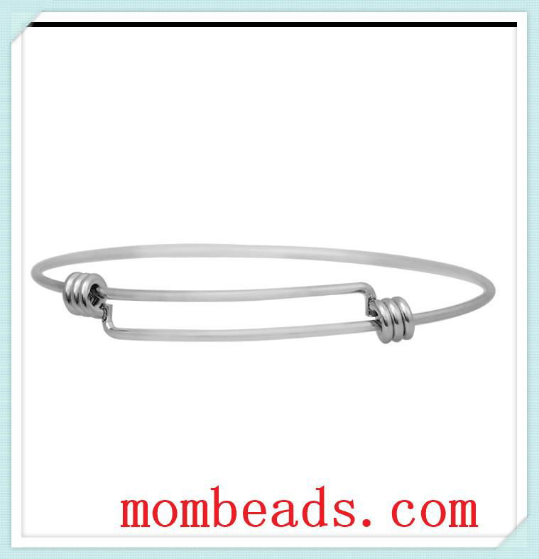 Wholesale 316L Stainless Steel Alex Style expandable Wire Bangle 