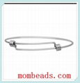 Wholesale 316L Stainless Steel Alex Style expandable Wire Bangle  1