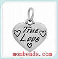 Wholesale 316L Stainless Steel Alex Style HEART Charms 
