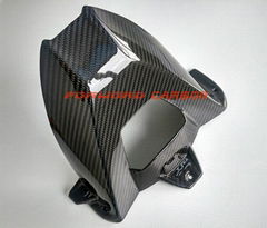 Twill glossy carbon fiber rear h   er