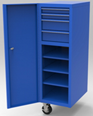 19"drw cabinet blue