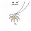 Silverwill 2018 Hot sale 925 Sterling Silver Exquisite Coconut Pendant Necklace