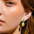 Silverwill 2018 Popular zirconia Lovely Pineapple Stud Earrings fashion jewelry 3