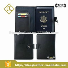 Factory Popular Design Embossed Logo Custom Travel Passport Holder