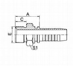 Swaged hose fittings