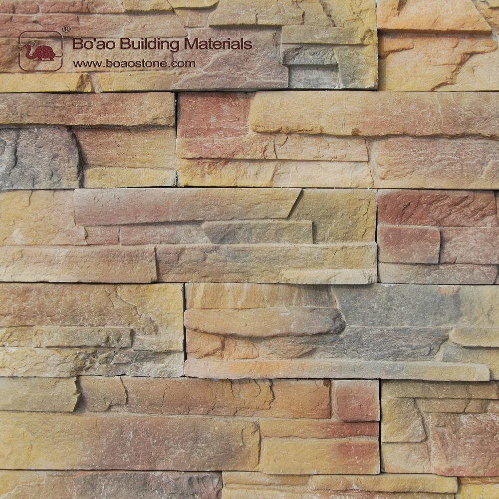 Waterproof lightweight reef rock stone brick wall tiles panels BA
