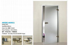 Swing Frosted Building Interior Glass Doors (KK9011)