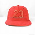 Hot Sale Suede 5 Panel Embroidery Flat Brim Snapback Cap 1