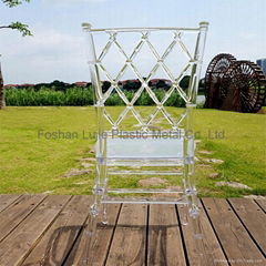 Transparent chiavari chair plastic clear resin chair