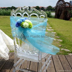 Crown chair chiavari transparent plastic chair acrylic