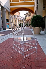 Crown B chair chiavari transparent plastic chair