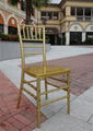 Golden chiavari chair wedding banquet