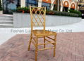 Golden chiavari chair wedding banquet