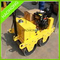 Walk behind double drum vibratory road roller compactor  4