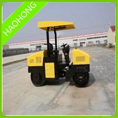 3 ton rid-on self-propelled double drum vibratory road roller 