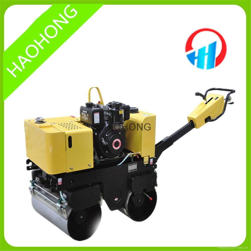 walk behind hydraulic small double drum road roller compactor  