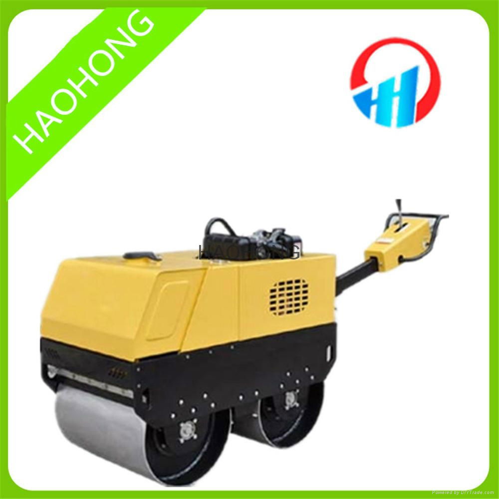 walk behind hydraulic small double drum road roller compactor   2