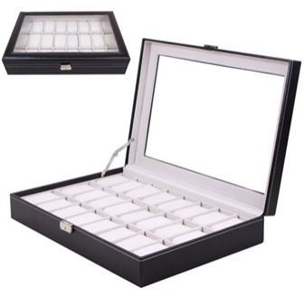 leather cover packaging jewelry plastic box