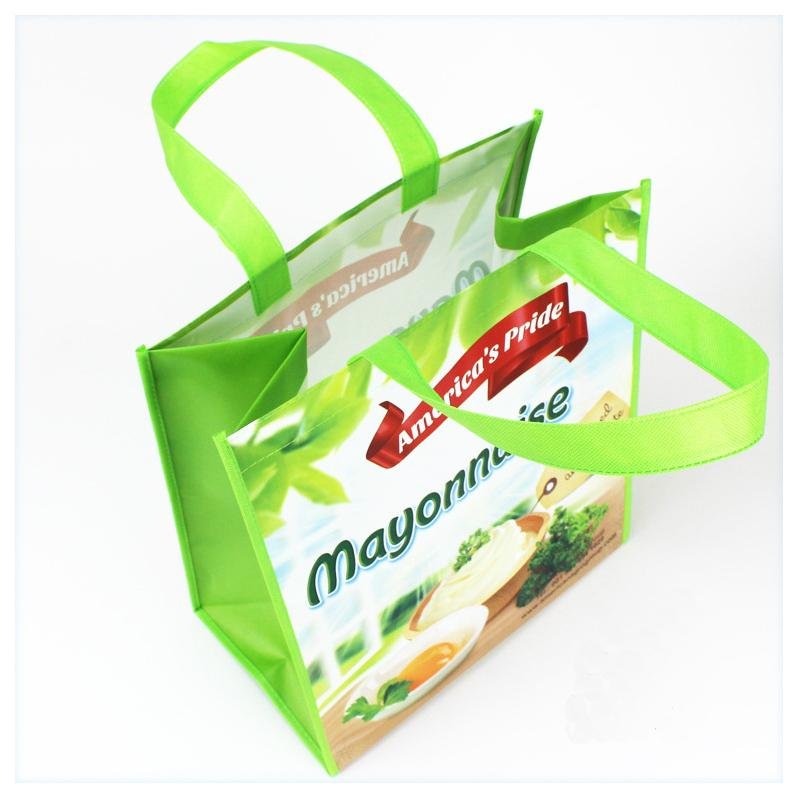 promotional Laminated Eco Fabric Tote Recyclable PP non woven tote bag 5