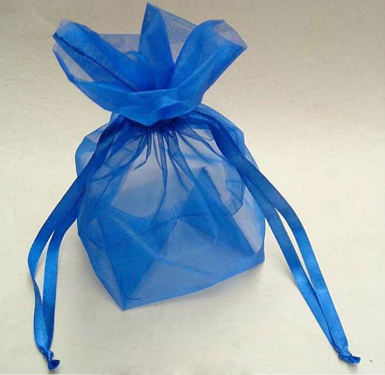 Eco-friendly organza drawstring pouch wholesale 3