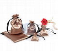 High Quality  Custom Printed Drawstring Satin Jewelry Pouches 1