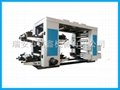 NXZ4 4 color stack type flexo printing machine for plastic film bag