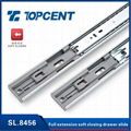 Top Quality hydraulic soft close full extension ball bearing drawer slide 1