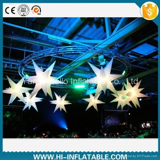 Hot sale led twinkle inflatable star balloon for wedding decoration 4