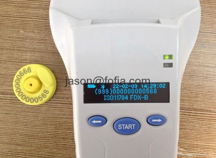 Handheld RFID animal ID Reader 134.2khz 2