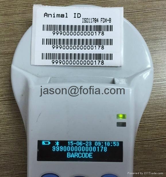 Handheld RFID animal ID Reader 134.2khz 4