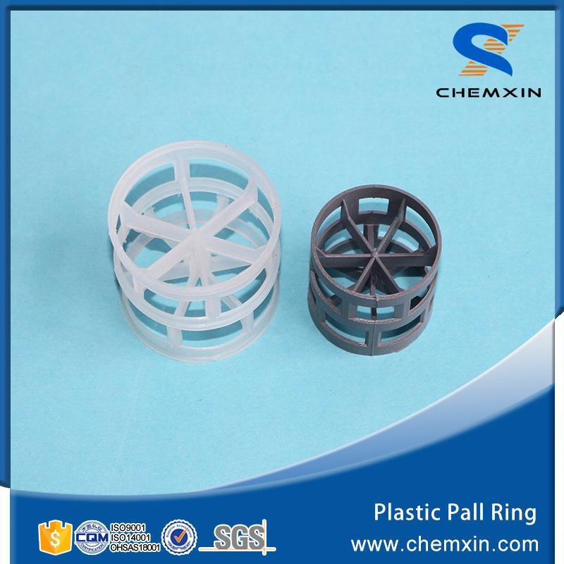 Plastic pall ring in plastic random packing