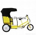 Sightseeing Trave Use 2-3 Passsngers Motor Electric Pedicab Rickshaw